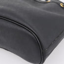 Christian Dior Honeycomb Canvas Shoulder Bag PVC Black Gold Auth ka6345-9