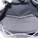 Christian Dior Honeycomb Canvas Shoulder Bag PVC Black Gold Auth ka6345-12