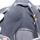 Christian Dior Honeycomb Canvas Shoulder Bag PVC Black Gold Auth ka6345-17
