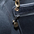 Christian Dior Honeycomb Canvas Shoulder Bag PVC Black Gold Auth ka6345-19