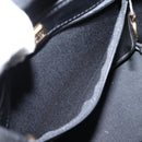 Christian Dior Honeycomb Canvas Shoulder Bag PVC Black Gold Auth ka6345-20
