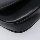 CELINE Chain Shoulder Bag Leather Black Gold Auth ka6346-16