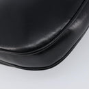 CELINE Chain Shoulder Bag Leather Black Gold Auth ka6346-18