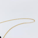 CELINE Chain Shoulder Bag Leather Black Gold Auth ka6346-14