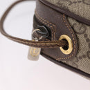 GUCCI GG Supreme Web Sherry Line Bag PVC Beige Gold 89 02 066 Auth ka6349-10
