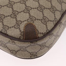GUCCI GG Supreme Web Sherry Line Bag PVC Beige Gold 89 02 066 Auth ka6349-14