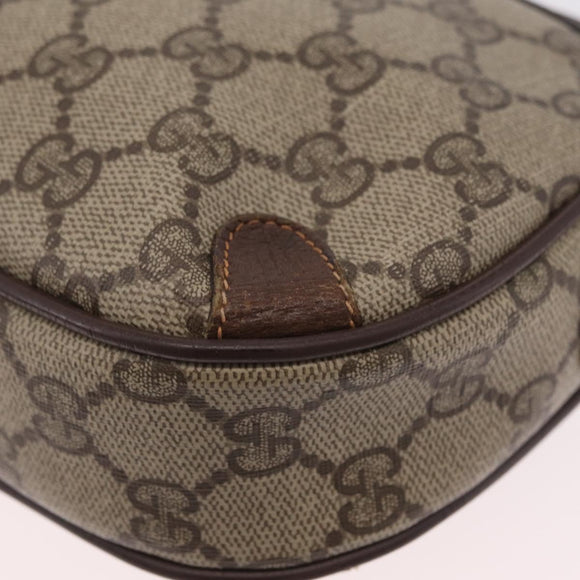 GUCCI GG Supreme Web Sherry Line Bag PVC Beige Gold 89 02 066 Auth ka6349