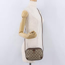 GUCCI GG Supreme Web Sherry Line Bag PVC Beige Gold 89 02 066 Auth ka6349-23