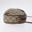 GUCCI GG Supreme Web Sherry Line Bag PVC Beige Gold 89 02 066 Auth ka6349-3