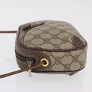 GUCCI GG Supreme Web Sherry Line Bag PVC Beige Gold 89 02 066 Auth ka6349-4