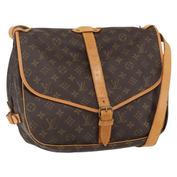 LOUIS VUITTON Monogram Saumur 35 Shoulder Bag M42254 LV Auth ka635