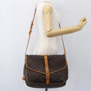 LOUIS VUITTON Monogram Saumur 35 Shoulder Bag M42254 LV Auth ka635-25