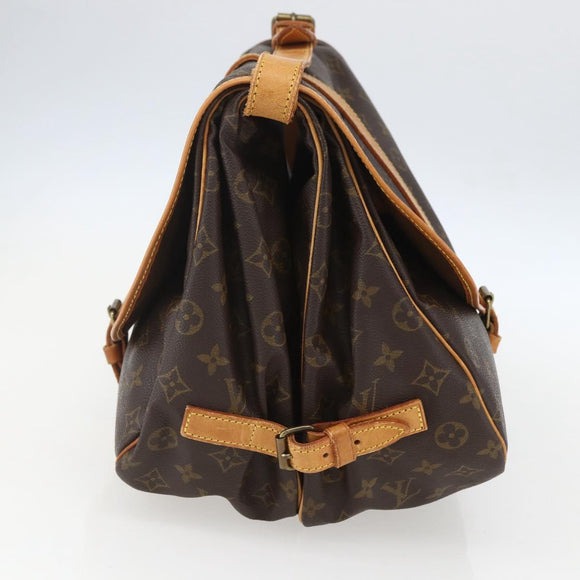 LOUIS VUITTON Monogram Saumur 35 Shoulder Bag M42254 LV Auth ka635