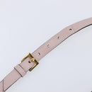 Miu Miu Madras Bijoux Shoulder Bag Leather Pink Gold Auth ka6350V-8