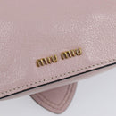 Miu Miu Madras Bijoux Shoulder Bag Leather Pink Gold Auth ka6350V-20
