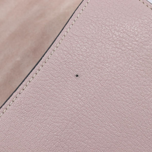 Miu Miu Madras Bijoux Shoulder Bag Leather Pink Gold Auth ka6350V