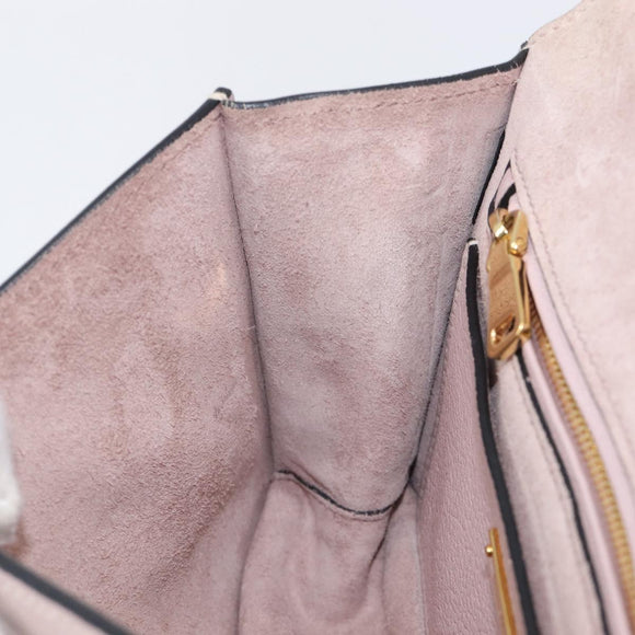 Miu Miu Madras Bijoux Shoulder Bag Leather Pink Gold Auth ka6350V
