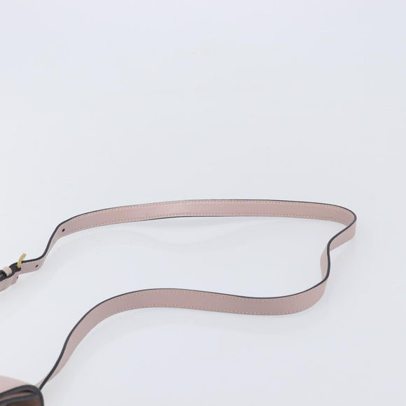 Miu Miu Madras Bijoux Shoulder Bag Leather Pink Gold Auth ka6350V