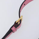 Miu Miu Madras Bijoux Shoulder Bag Leather Pink Gold Auth ka6353V-9