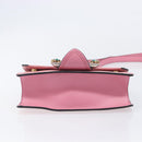 Miu Miu Madras Bijoux Shoulder Bag Leather Pink Gold Auth ka6353V-5