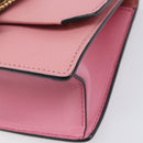 Miu Miu Madras Bijoux Shoulder Bag Leather Pink Gold Auth ka6353V-15