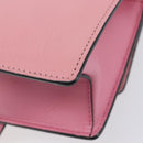 Miu Miu Madras Bijoux Shoulder Bag Leather Pink Gold Auth ka6353V-17