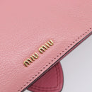 Miu Miu Madras Bijoux Shoulder Bag Leather Pink Gold Auth ka6353V-19