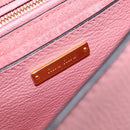 Miu Miu Madras Bijoux Shoulder Bag Leather Pink Gold Auth ka6353V-23