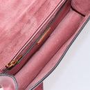 Miu Miu Madras Bijoux Shoulder Bag Leather Pink Gold Auth ka6353V-11
