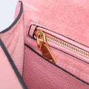 Miu Miu Madras Bijoux Shoulder Bag Leather Pink Gold Auth ka6353V-26