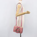Miu Miu Madras Bijoux Shoulder Bag Leather Pink Gold Auth ka6353V-29