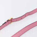 Miu Miu Madras Bijoux Shoulder Bag Leather Pink Gold Auth ka6353V-8