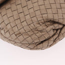 BOTTEGA VENETA INTRECCIATO Shoulder Bag Leather Beige Gold Auth ka6354-17