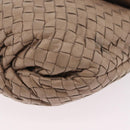 BOTTEGA VENETA INTRECCIATO Shoulder Bag Leather Beige Gold Auth ka6354-18