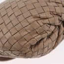BOTTEGA VENETA INTRECCIATO Shoulder Bag Leather Beige Gold Auth ka6354-19