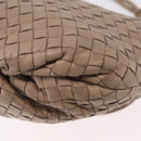 BOTTEGA VENETA INTRECCIATO Shoulder Bag Leather Beige Gold Auth ka6354-20