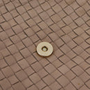 BOTTEGA VENETA INTRECCIATO Shoulder Bag Leather Beige Gold Auth ka6354-22