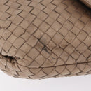 BOTTEGA VENETA INTRECCIATO Shoulder Bag Leather Beige Gold Auth ka6354-5