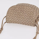 BOTTEGA VENETA INTRECCIATO Shoulder Bag Leather Beige Gold Auth ka6354-14
