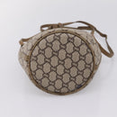 GUCCI GG Plus Supreme Shoulder Bag PVC Beige Gold Auth ka6356-11
