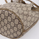 GUCCI GG Plus Supreme Shoulder Bag PVC Beige Gold Auth ka6356-12