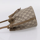 GUCCI GG Plus Supreme Shoulder Bag PVC Beige Gold Auth ka6356-4