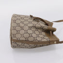 GUCCI GG Plus Supreme Shoulder Bag PVC Beige Gold Auth ka6356-5