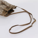 GUCCI GG Plus Supreme Shoulder Bag PVC Beige Gold Auth ka6356-7