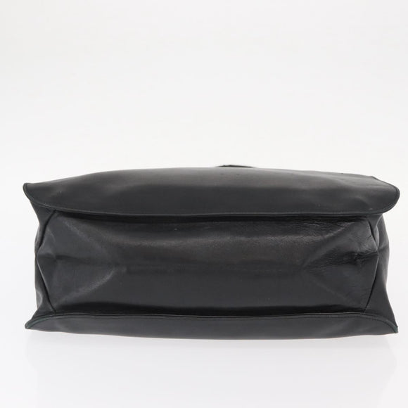 GUCCI Shoulder Bag Leather Black Silver 001 3167 Auth ka636