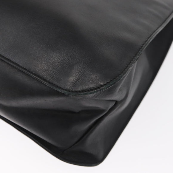 GUCCI Shoulder Bag Leather Black Silver 001 3167 Auth ka636