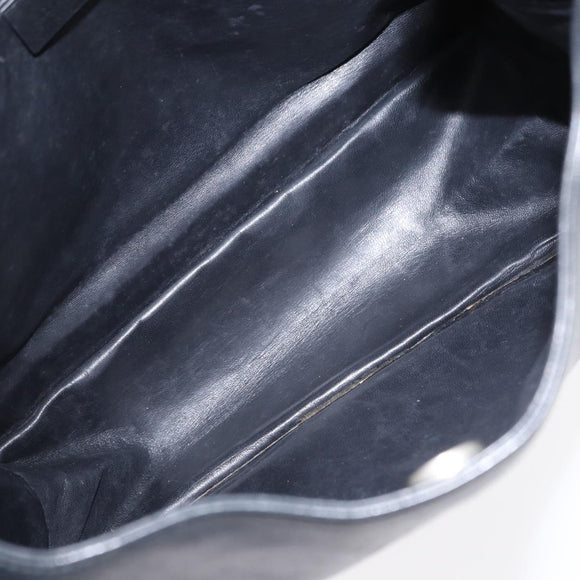 GUCCI Shoulder Bag Leather Black Silver 001 3167 Auth ka636