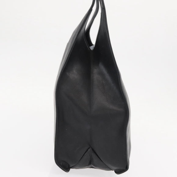 GUCCI Shoulder Bag Leather Black Silver 001 3167 Auth ka636