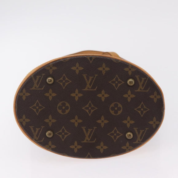 LOUIS VUITTON Monogram Bucket PM Shoulder Bag M42238 LV Auth ka6361
