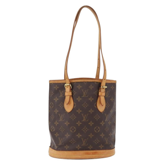 LOUIS VUITTON Monogram Bucket PM Shoulder Bag M42238 LV Auth ka6361